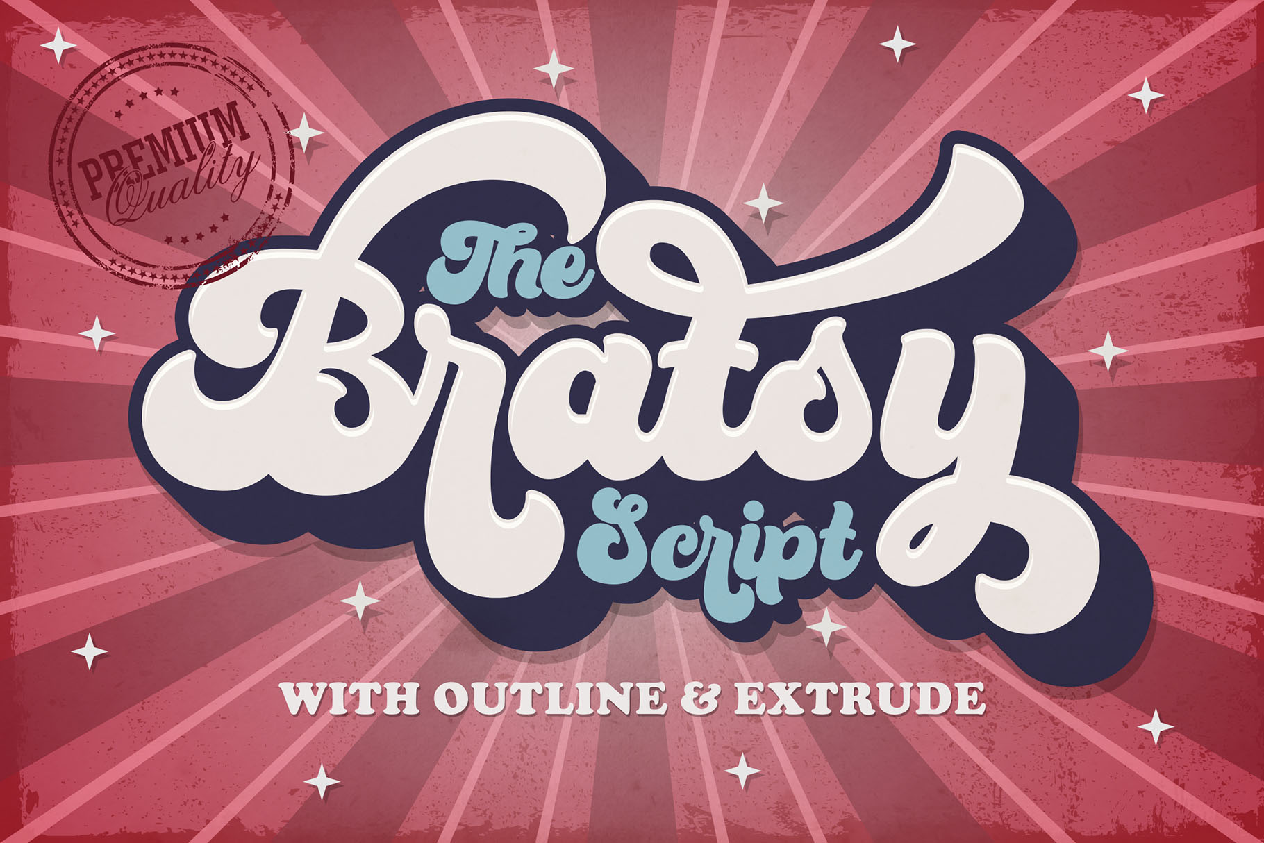 The Bratsy Script - Retro Bold Font