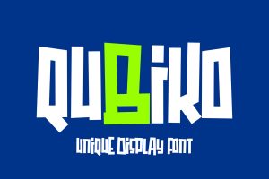 Qubiko – Unique Display Font