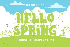 Hello Spring – Decorative Display Font