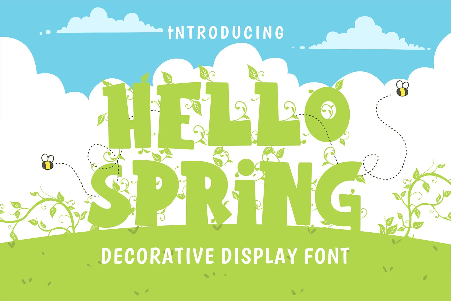Hello Spring - Decorative Display Font