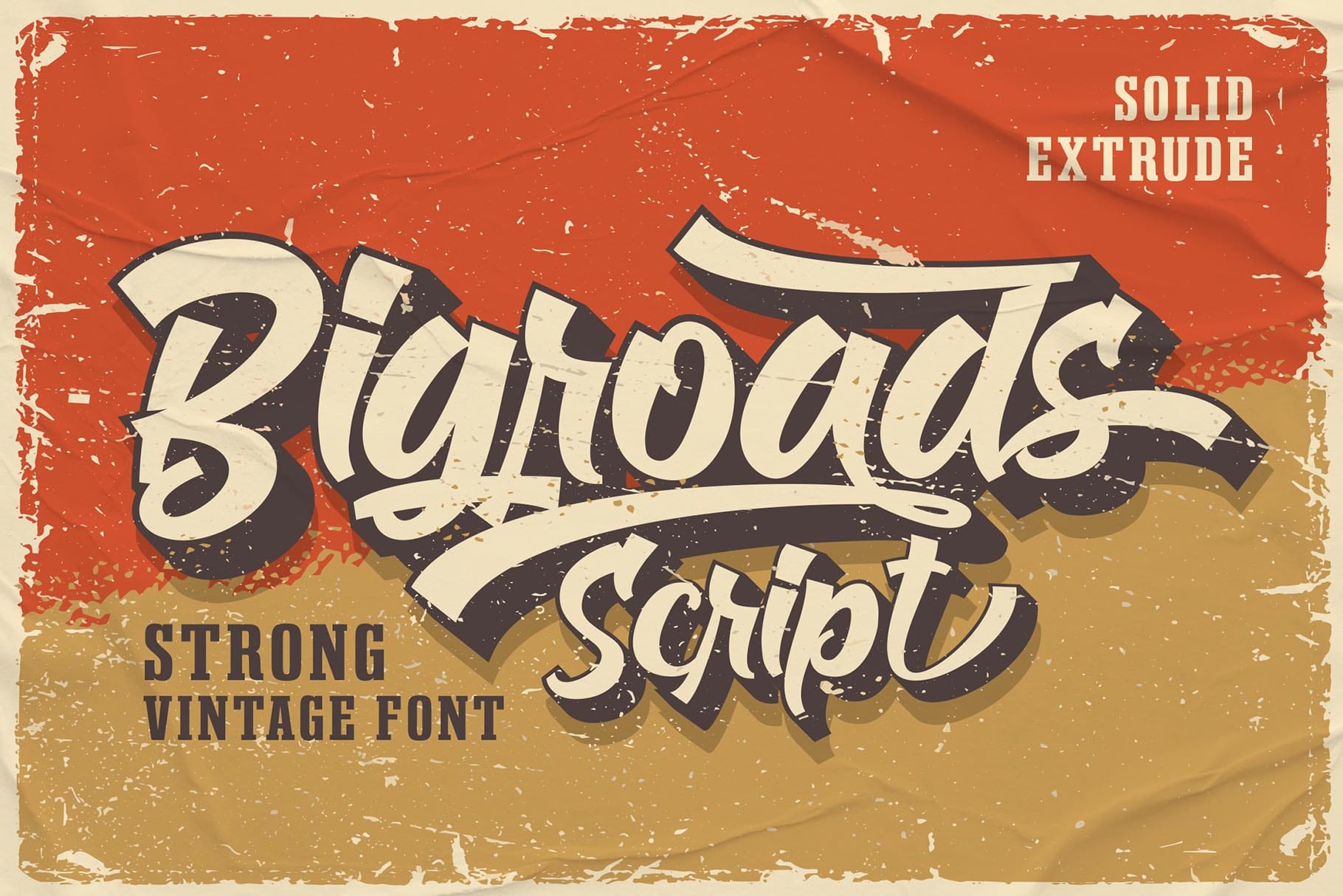 Bigroads - Layered Retro Font