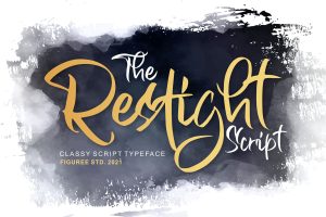 The Restight Script – Natural Brush Font