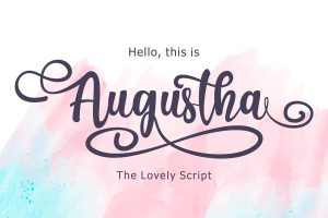 Augustha – Lovely Handwritten Font