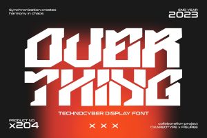 Overthing - Technocyber Display Font