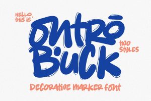 Ontro Buck – Decorative Marker Font