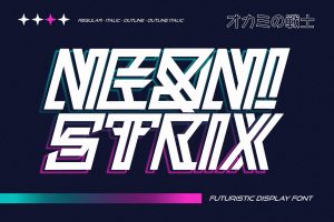 Neon Strix – Futuristic Display Font