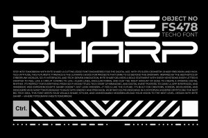 Byte Sharp – Futuristic Techno Font