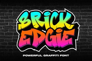 Brick Edgie – Powerful Graffiti Font