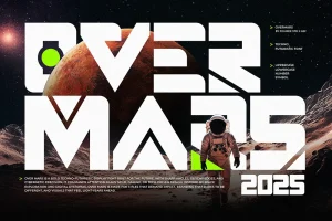 Overmars – Futuristic Techno Font