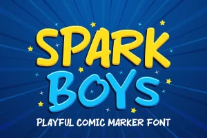 Spark Boys – Playful Comic Marker Font
