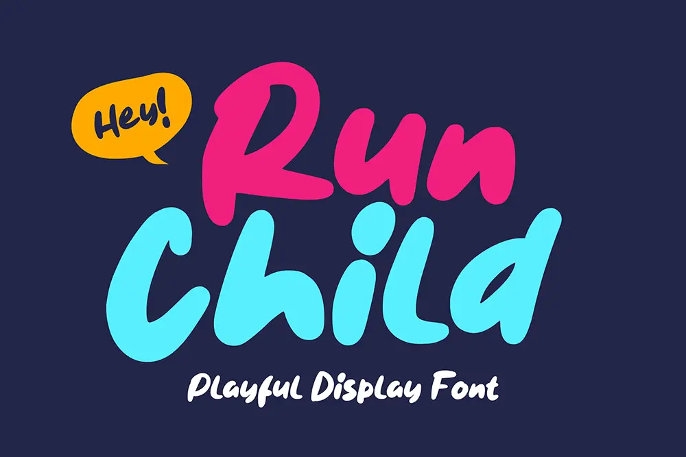 Run Child – Playful Display Font