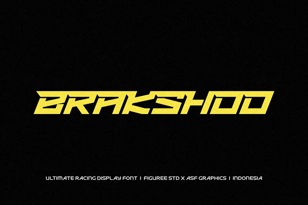 Brakshoo – Ultimate Racing Display Font