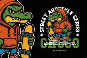 Croco – Street Graffiti Vector Illustration