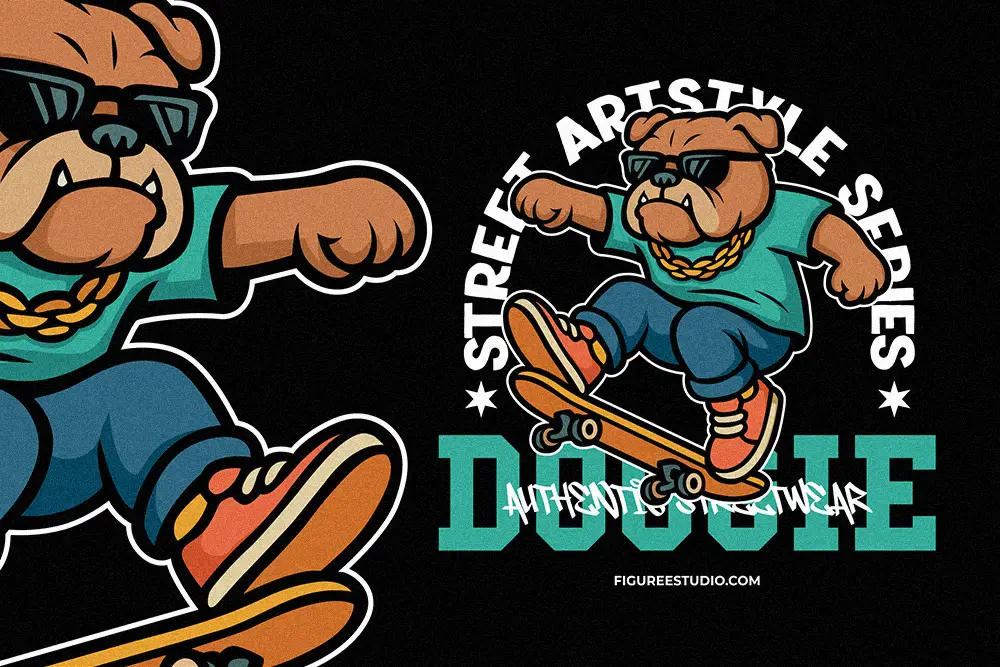 Doggie – Street Graffiti Vector Illustration