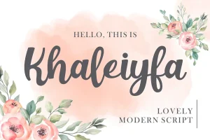 Khaleiyfa – Lovely Modern Script Font