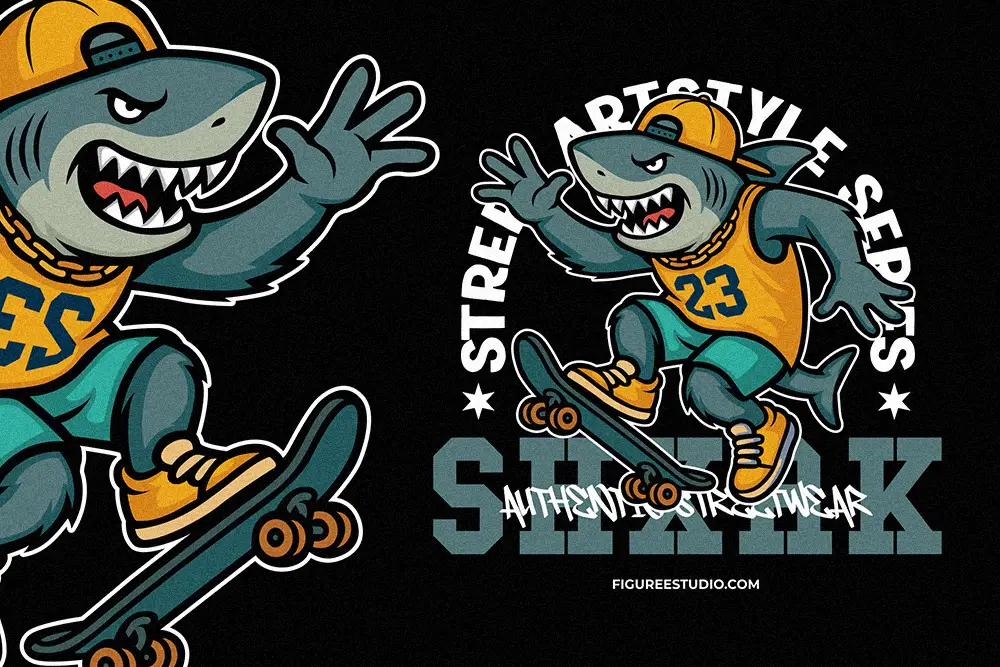 Shxrk – Street Graffiti Vector Illustration