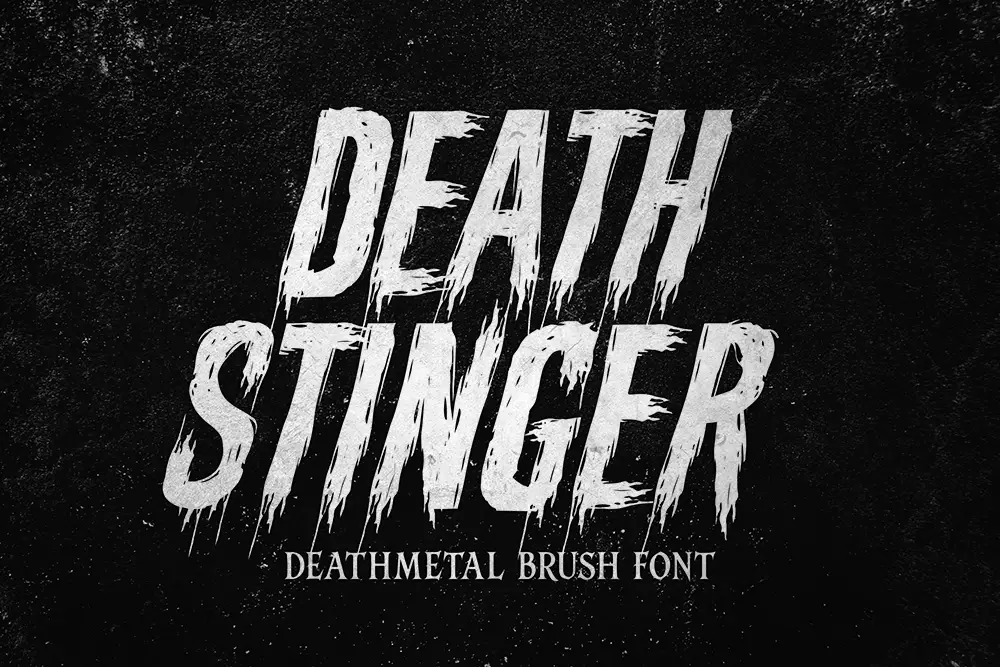 Death Stinger – Deathmetal Brush Font