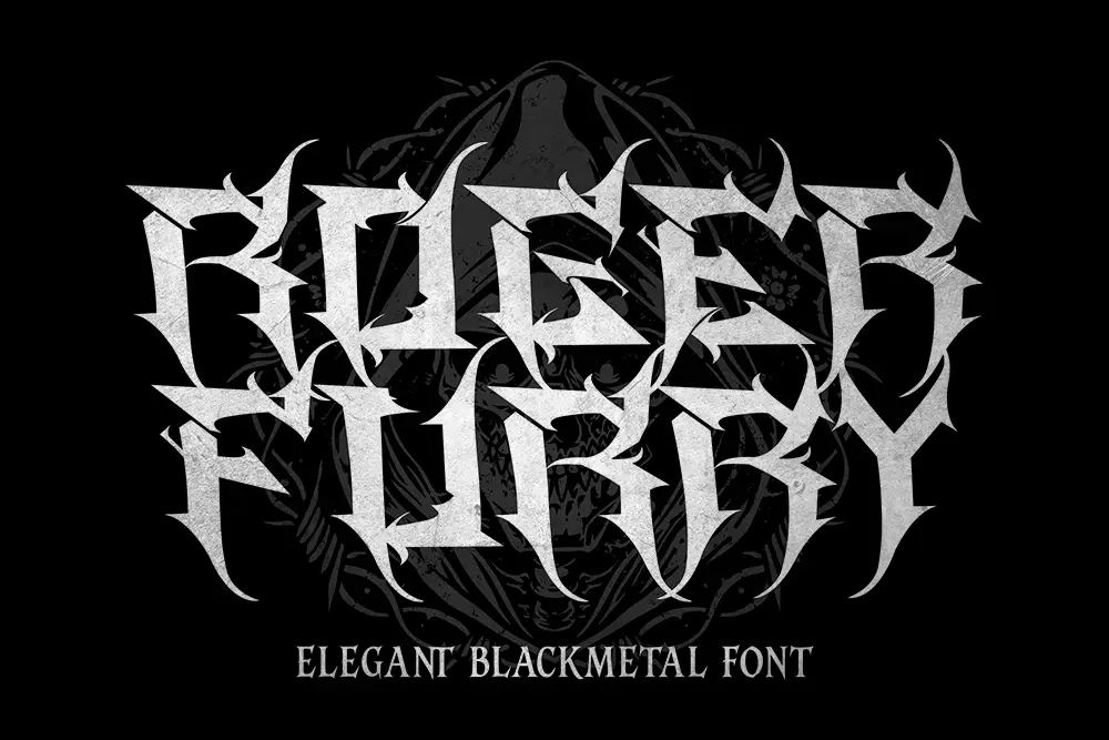 Roger Fury – Elegant Blackmetal Font