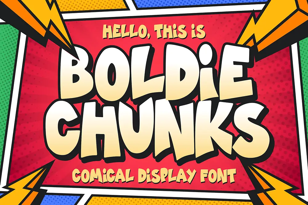 Boldie Chunks – Comical Display Font
