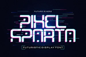 Pixel Sparta – Futuristic Display Font
