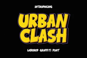 Urban Clash – Layered Graffiti Font
