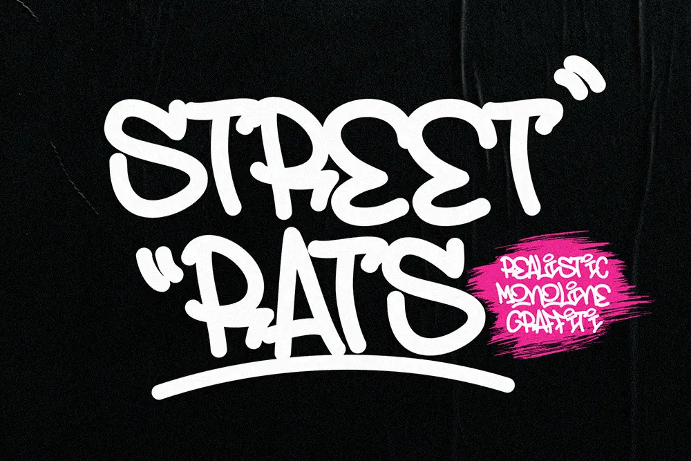 Street Rats – Monoline Graffiti Font