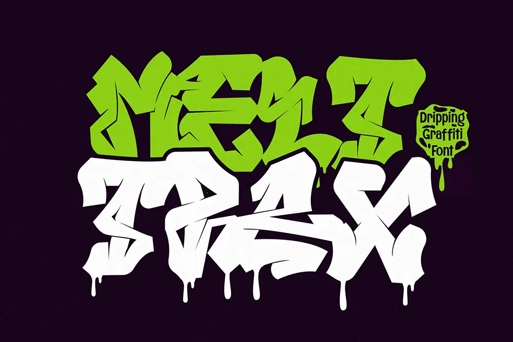 Meltrax – Dripping Graffiti Font