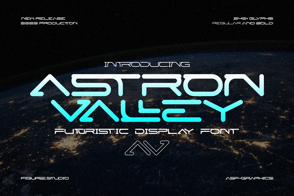 Astron Valley – Futuristic Display Font