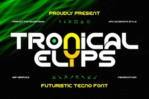 Tronical Elyps – Futuristic Techno Font