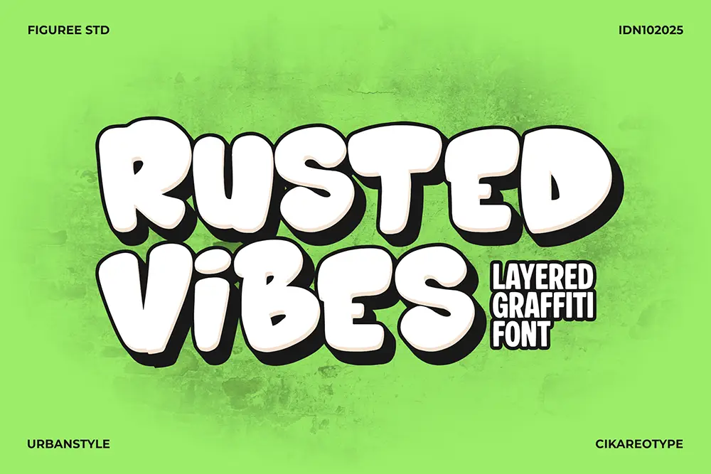 Rusted Vibe – Layered Graffiti Font