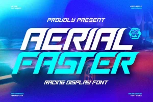 Aerial Faster – Racing Display Font