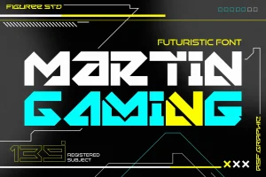 Martin Gaming – Futuristic Techno Font