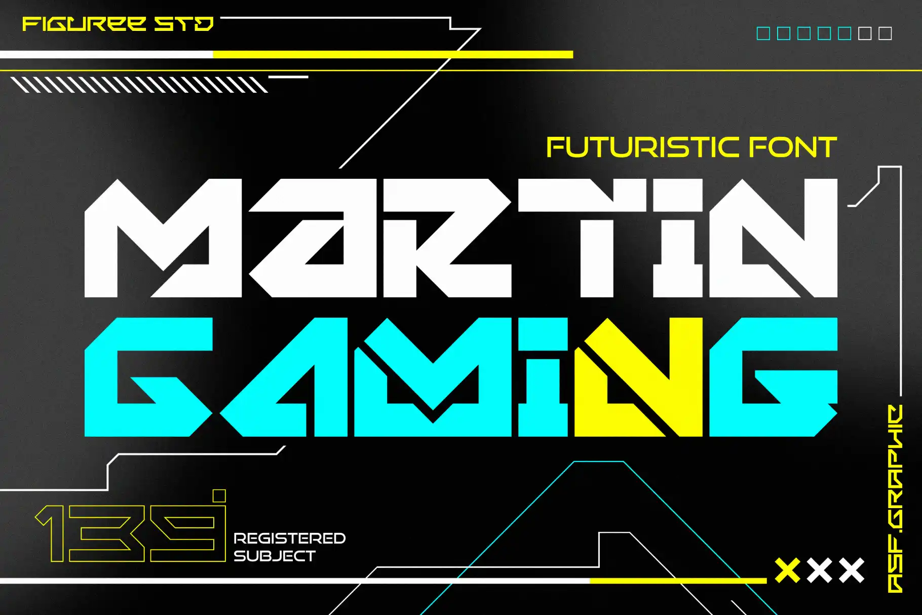 Martin Gaming - Futuristic Techno Font