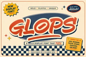 Glops – Retro Brush Font
