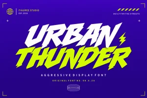 Urban Thunder – Aggressive Display Font