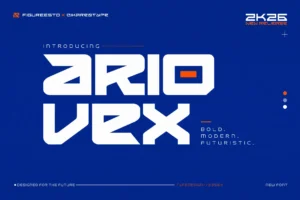Ariovex – Futuristic Display Font
