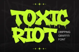 Toxic Riot – Dripping Graffiti Font
